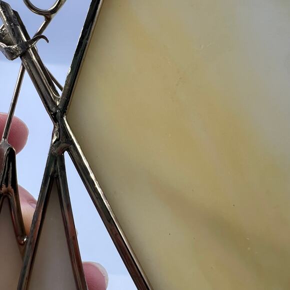 Vintage Glass Illusions Stained Sailboat Nautical Hanging Sun Catcher Handmade - Picture 7 of 11